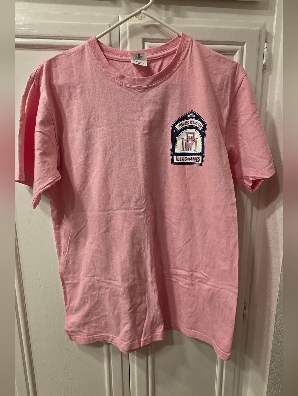 Anvil Women's Pink Memphis Fire Supporting Our Heroes Graphic Tee ~ Size Medium